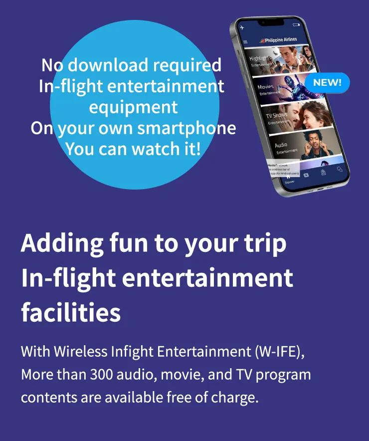 Adding fun to your trip In-flight entertainment facilities